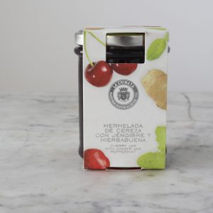 Mermelada de cereza, jengibre , hierbabuena