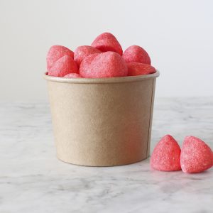 Bol de fresas de nata